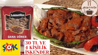 Şok Marketin Dönerinden Evde İskender Tarifi😋Hazır Dönerden İskender Nasıl YapılırAlexander Recipe [upl. by Llehsem]