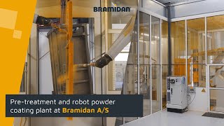 Pretreatment and robot powder coating plant at Bramidan [upl. by Llirred]