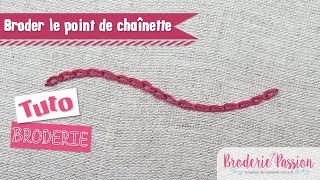 Broderie  Le point de chainette [upl. by Sax427]