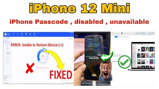 How To Unlock iPhone 12 Mini Passcode  disabled  unavailable [upl. by Konikow]