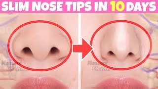 SLIM NOSE TIPS EXERCISES Make Nose Tips Smaller Sharper  Fix Fat Round Nose [upl. by Brittan]