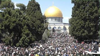 نقل شعائر خطبة وصلاة الجمعة من المسجد الأقصى المبارك Live broadcast from the blessed AlAqsa Mosque [upl. by Tindall260]