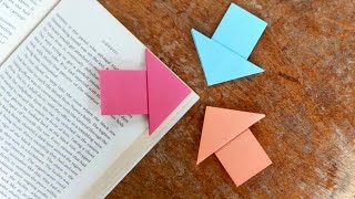 Bookmark Origami Crafty Tutorial [upl. by Anatnas]