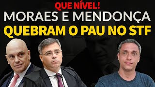 Que nível Quebra pau entre Moraes e Mendonça no STF Moraes não aceita discordância [upl. by Laynad65]