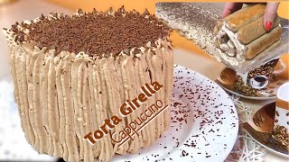 TORTA GIRELLA CAPPUCCINO senza cottura velocissima  Tutti a Tavola [upl. by Alyse412]