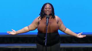 2024 Poetry Out Loud Niveah Glover recites quotSelf Portrait as Kendrick Lamar Laughing to the Bankquot [upl. by Adnarom]