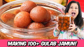 Making 100 Plus Gulab Jamun for Eid Dawath Recipe in Urdu Hindi  RKK [upl. by Jain]