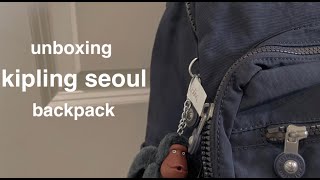 unboxing kipling seoul backpack  pack with me [upl. by Oba]