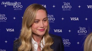 Brie Larson On Fan Reaction to The Marvels Trailer Showing A New Side of Carol amp More  D23 Expo [upl. by Grassi]