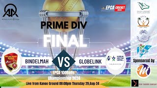 EPCA 100Balls FinalPrime Div Bindelmah vs GlobelinkcricketIndiaEpcaSacfDammamKsaSportFinal2 [upl. by Saiasi]