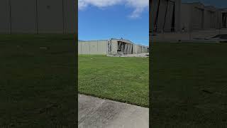 Sarasota SRQ Airport the airplane hangers destroyed on the east side from Hurricane Milton [upl. by Bibby732]