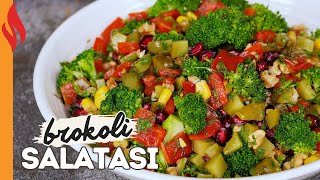 Narlı Cevizli Brokoli Salatası Tarifi  Nasıl Yapılır [upl. by Annaynek]