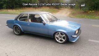 Opel Ascona 32 biTurbo 450HP  burnouts accelerations smoke NO2 [upl. by Yenatirb]