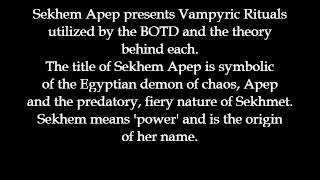 Sekhem Apep Typhonian Vampyre Magick [upl. by Joelly]