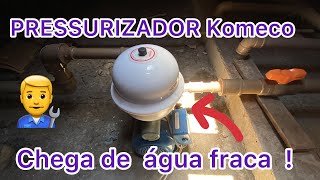 PRESSURIZADOR KOMECO TP820 instalação e dicas 👨‍🔧 chega de água fraca em casa [upl. by Franciskus]