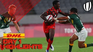 Day 1 Mens Highlights  World Rugby Sevens Series [upl. by Ortensia]