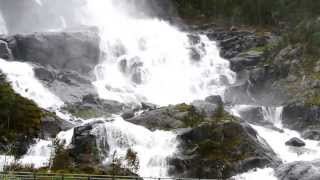 Langfossen  612 m  Waterfall  Norway  2013 [upl. by Alveta104]