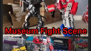 Transformers Stop Motion Rise of the Beasts Museum Fight Bumblebees Death Scene [upl. by Shellans495]