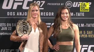 UFC 196 Holly Holm vs Miesha Tate Staredown [upl. by Hcra]