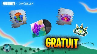 Fortnite X Coachella Fond décran gratuit Spray Gratuit Emoticone gratuit sur Fortnite [upl. by Ecnaret]