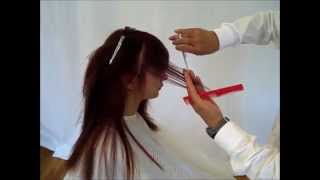 long haircut Inside out step by step part 1 tutorial demonstration by Mogi [upl. by Ailime]