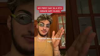 FIRST DAY AT 5TH GRADE ART CLASS WENT LIKE FUNNY TIKTOK SKITDRAWING BE LIKE [upl. by Ekyt]