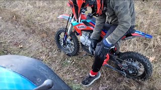 XPro 125cc Dirt Bike 🏍 Going wild on Trails Riding with Honda Fourtrax 300 [upl. by Itaws]