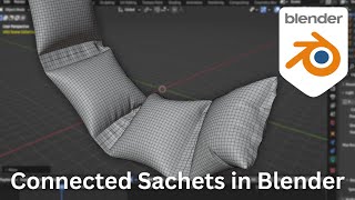 Making Connected Sachets in blender  blender tutorial [upl. by Ettenoj]