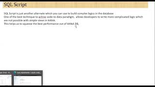 161 SAP ABAP Introduction to SQL Script  SAP ABAP On HANA [upl. by Onateyac]