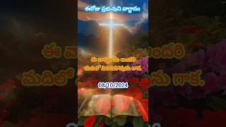 ఈరోజు దేవుని వాగ్దానం 08102024Todays promise word of God [upl. by Eybbob]