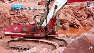 OampK RH 9 Serie G as Drill in Quarry  Bohrgerät im Steinbruch Germany 2018 [upl. by Nevur559]