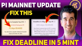 PI Network New UpdateDeadline to Migrate your Pi  Pi Network Migration timer  Pi New Update [upl. by Kobi]