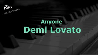 Anyone  Demi Lovato  Lower Key Piano Instrumental Backing Track Karaoke [upl. by Saibot453]