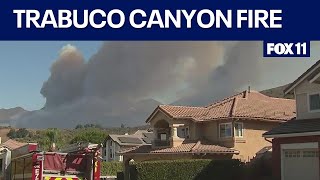 Fire in Trabuco Canyon continues growing in OC [upl. by Enilada]