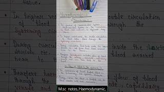 Topic is HaemodynamicMsc noteszoology scienceyoutube shorts [upl. by Ahtaela791]