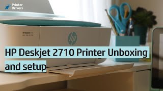 HP Deskjet 2710 printer Unboxing  HP Deskjet 2710 ink cartridge installation setup [upl. by Frasch578]