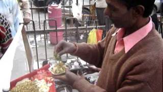 Delhi Lajpat Nagar Moth Chaat wala 2 of 2 with recipe [upl. by Llerrud715]