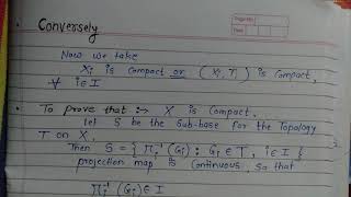 Topology Tychonoff Theorem [upl. by Ramsa]