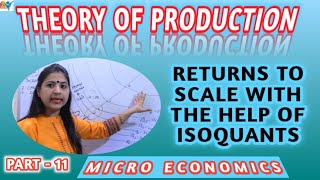 RETURNS TO SCALE WITH THE HELP OF ISOQUANTS  THEORY OF PRODUCTION  PART  11 [upl. by Egarton835]