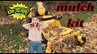 Mulch Kit Review Cub Cadet Ultima zt1 Is It Worth It How to mulch leaves [upl. by Sayer893]