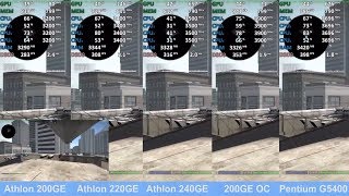 Intel Pentium G5400 vs AMD Athlon 200GE vs Athlon 220GE vs Athlon 240GE [upl. by Airtina426]