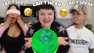 BLIND DEAF MUTE BAKING CHALLENGE W KAED😭🤣 [upl. by Rosenblast]