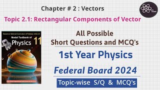 Rectangular Components of a Vector  Class 11 Physics  FBISE [upl. by Netsryk]