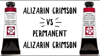 Daniel Smith Color Showdown S2E9 Alizarin Crimson vs Permanent Alizarin Crimson [upl. by Burty448]