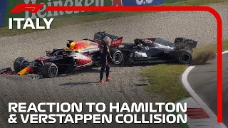 Hamilton Verstappen Horner And Wolff On The Collision  2021 Italian Grand Prix [upl. by Nymrak]