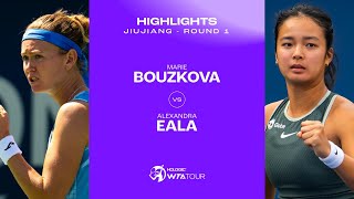 Marie Bouzkova vs Alexandra Eala  2024 Jiujiang Round 1  WTA Match Highlights [upl. by Ummersen]