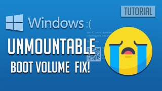 Windows 10 Unmountable Boot Volume FIX 2024 Tutorial [upl. by Namad282]