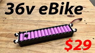 29 dollar 36v ebike battery teardown [upl. by Namyl]