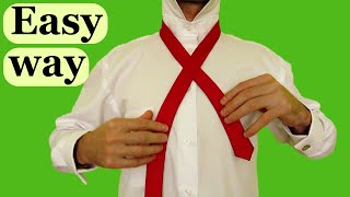 How to tie a tie EASY WAY Slowly amp Mirrored Windsor knot [upl. by Vaish223]