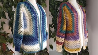 BİMden Aldığım İplerle Altıgen Hırka Örüyoruz 💕 2 Bölüm 💕 Hexagon Cardigan [upl. by Eeluj575]